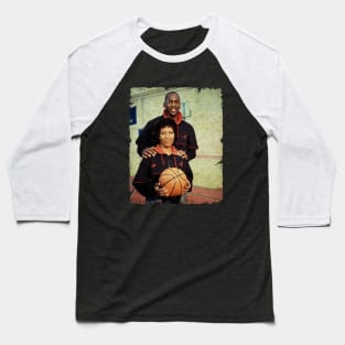 Michael Jordan and His Mum Deloris Jordan Baseball T-Shirt